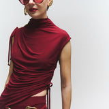 Ella Burgundy Top