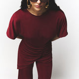 Eugenia Burgundy Trousers