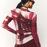 Alpha Burgundy Mesh Top